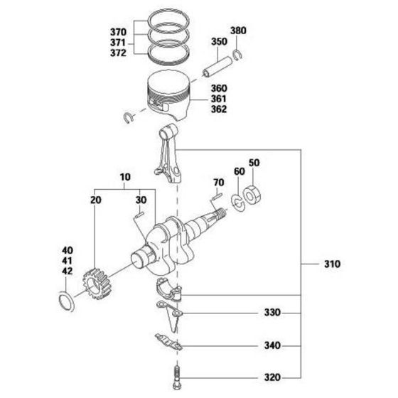 Crank, Piston Assembly