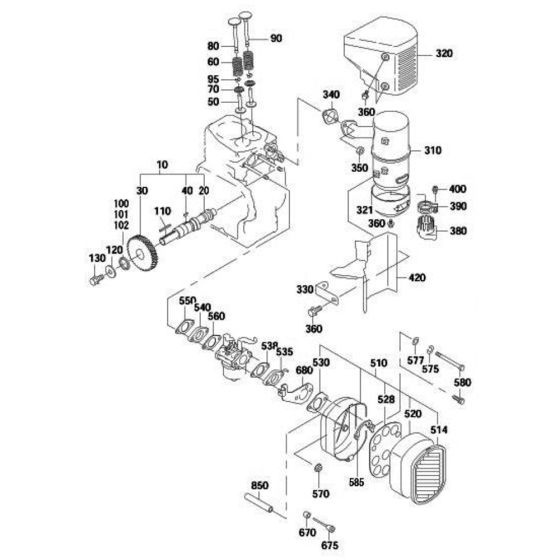 Intake, Exhaust Assembly EY23