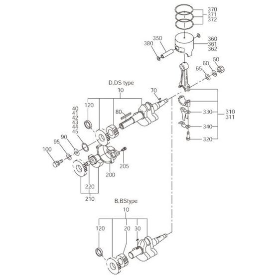 Crankshaft, Piston Assembly