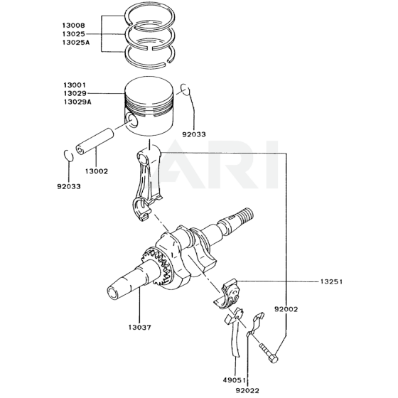 Piston/Crankshaft for FA130D