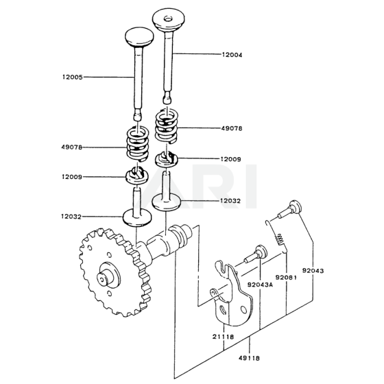 Valve/Camshaft Kawasaki FA210D