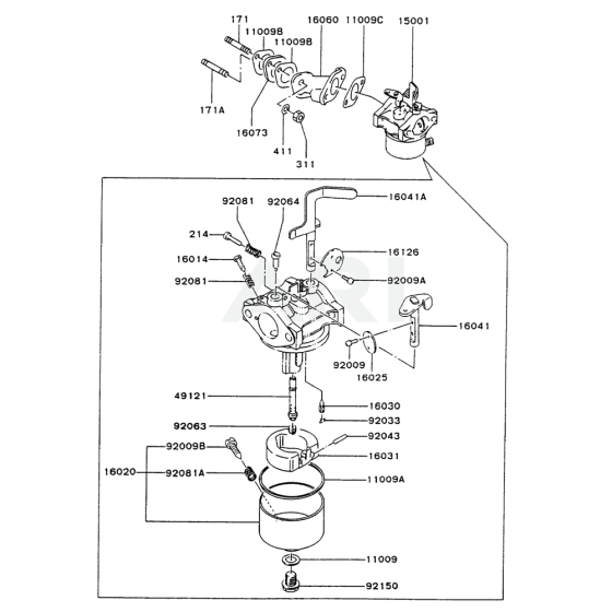 Carburetor for Kawasaki FA210D