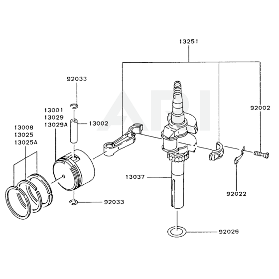 Piston/Crankshaft for Kawasaki