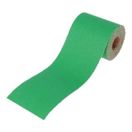 Aluminium Oxide Sanding Paper Roll Green 115mm x 5m 120g by Faithfull