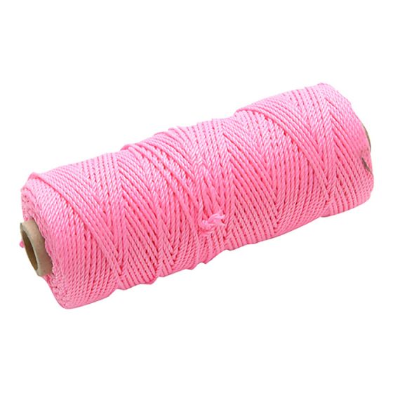 Hi Vis Nylon Brick Line 105m (344ft) Pink - Faithfull 