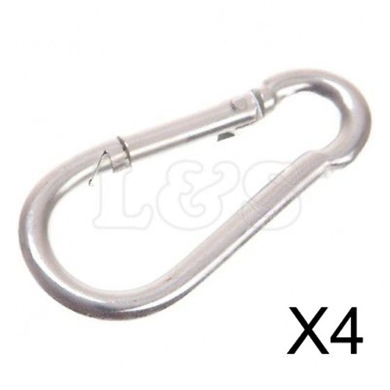 Pack of 4 Fire Brigade Snap Hook 6mm by Faithfull