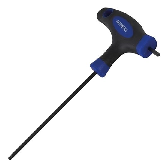 Ball Ended T Handle Hexagon Key 4mm - Faithfull