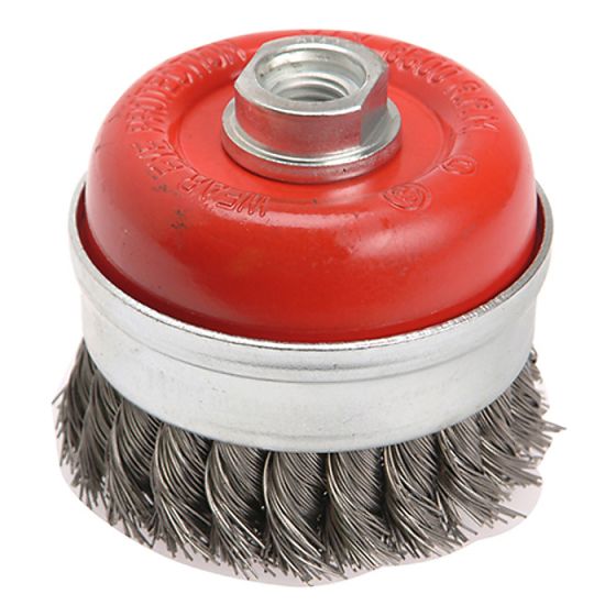 Wire Cup Brush Twist Knot 65mm x M10 x 1.5 0.50mm by Faithfull - 21075101500