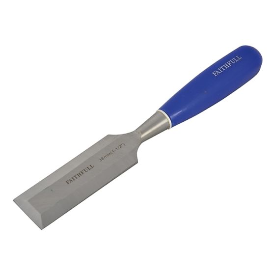 Bevel Edge Chisel Blue Grip 38mm (1.1/2in) by Faithfull