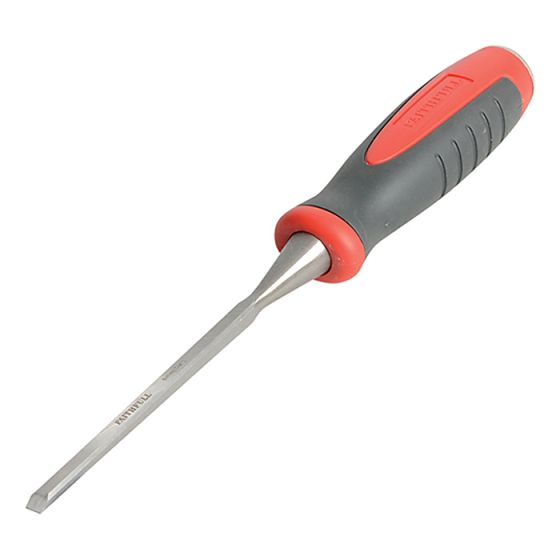 Bevel Edge Chisel Red Soft-Grip 6mm (1/4in) by Faithfull - ERKX2006