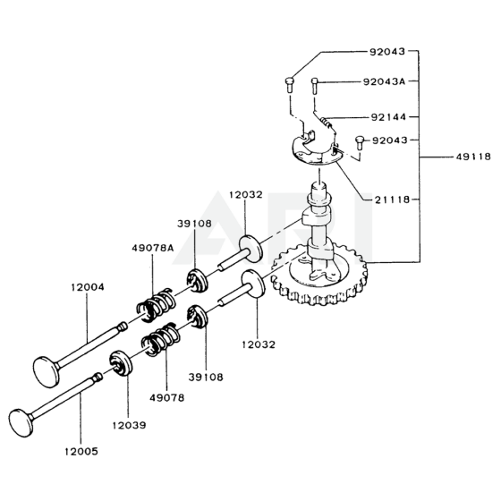 Valve/Camshaft for Kawasaki