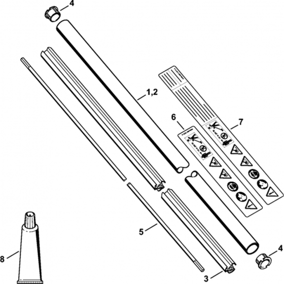 Drive Tube Assembly for Stihl FC110