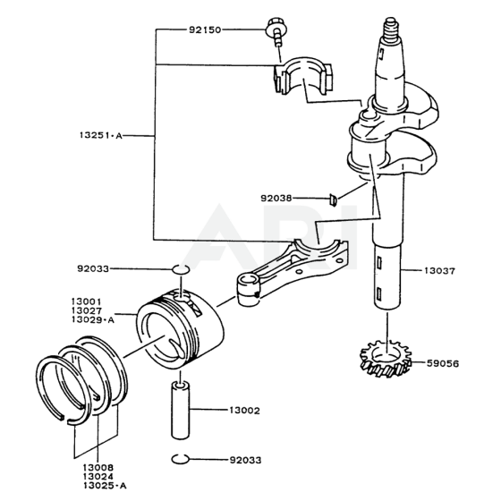 Piston/Crankshaft for FC150V