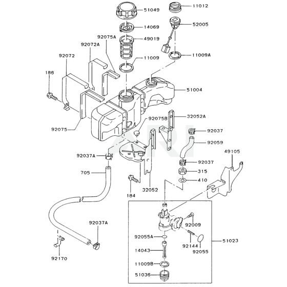 Fuel Tank & Valve for FC290V