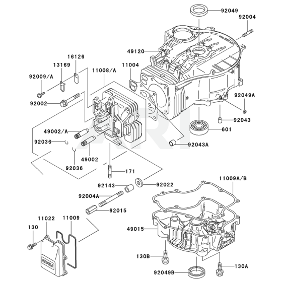 Cylinder/Crankcase Kawasaki FC400V