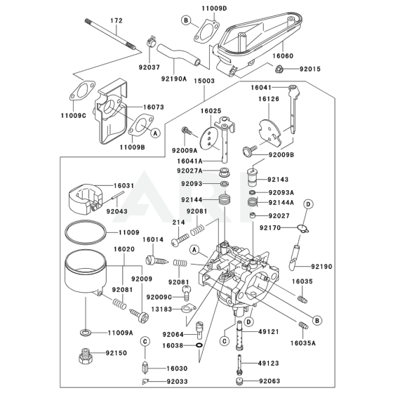 Carburetor for Kawasaki FC401V