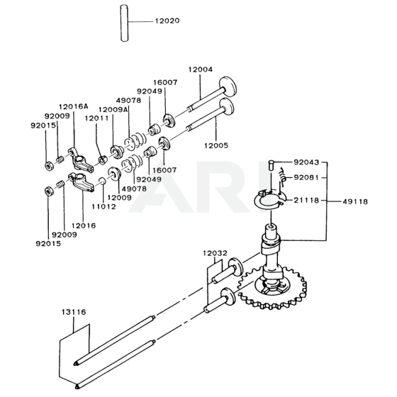 Valve/Camshaft for Kawasaki FC420V