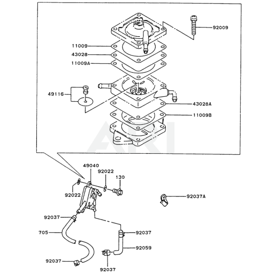 Fuel Tank & Valve for Kawasaki