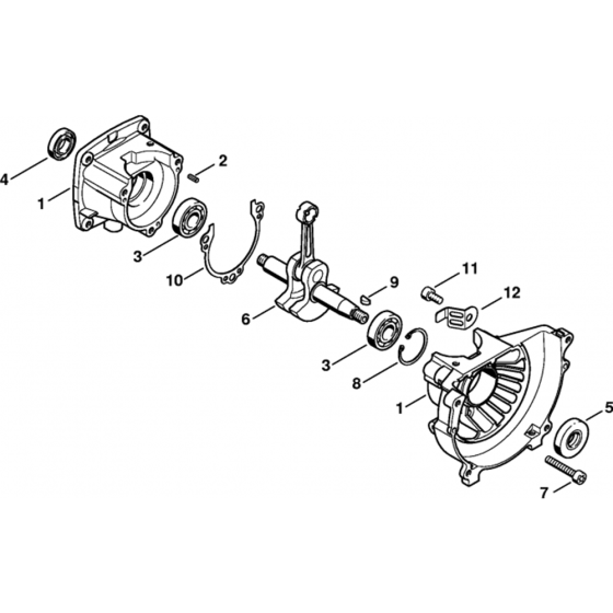 Crankcase Assembly for Stihl FC 73