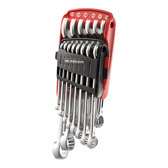 440.JP14P Combination Spanner Set of 14 Metric 7 to 24mm by Facom - 440.JP14PB