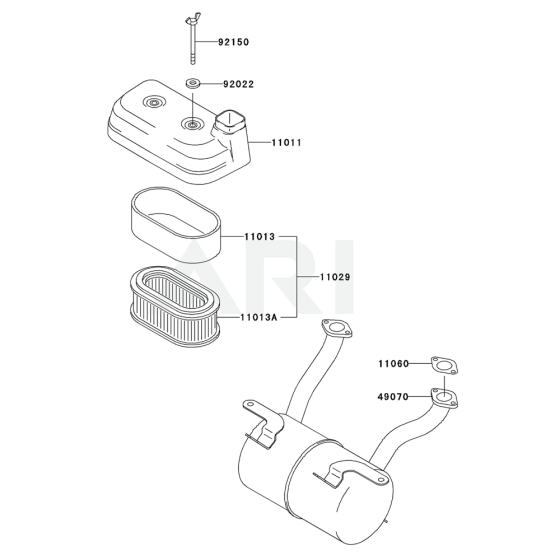 Air Filter & Muffler for FD440V