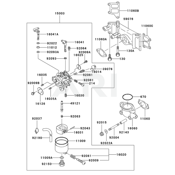 Carburetor for Kawasaki FD440V
