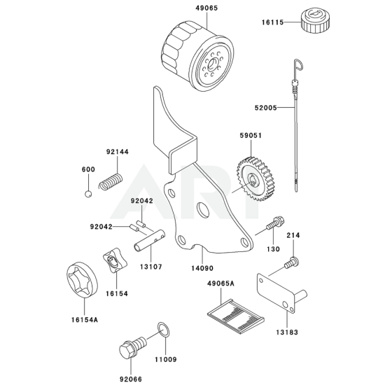 Kawasaki FD501D Lubrication