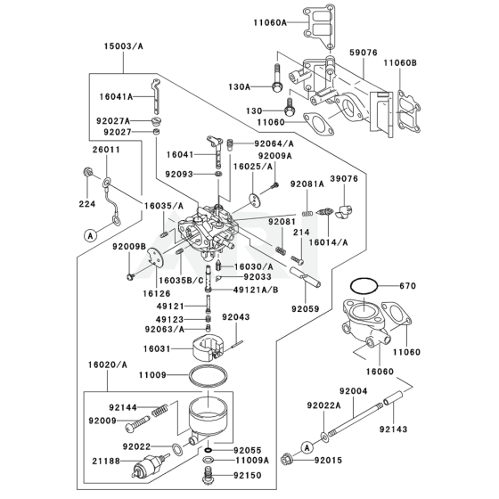 Carburetor for Kawasaki FD501V