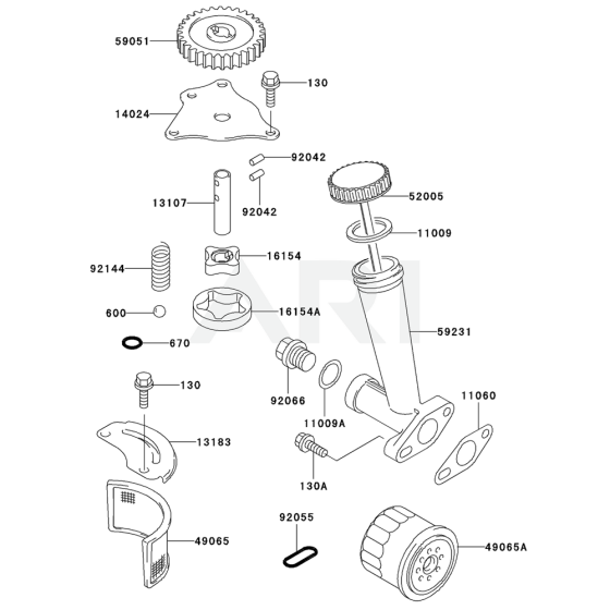 Kawasaki FD590V Lubrication Kit