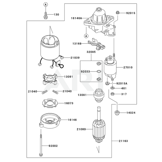 Starter for Kawasaki FD590V