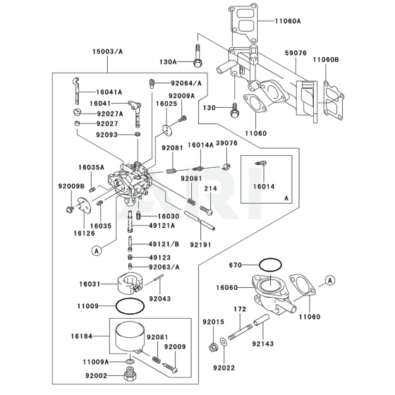 Carburetor for Kawasaki FD590V