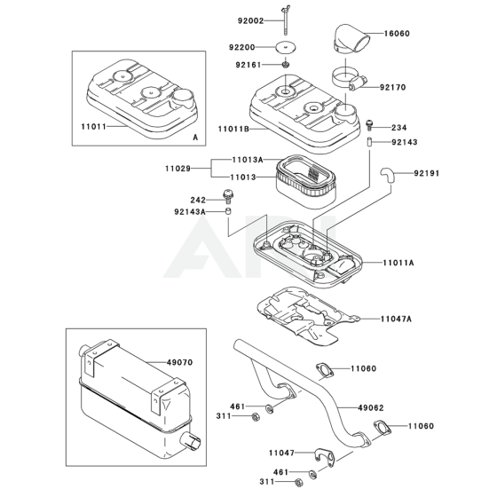 Air Filter/Muffler for FD661D