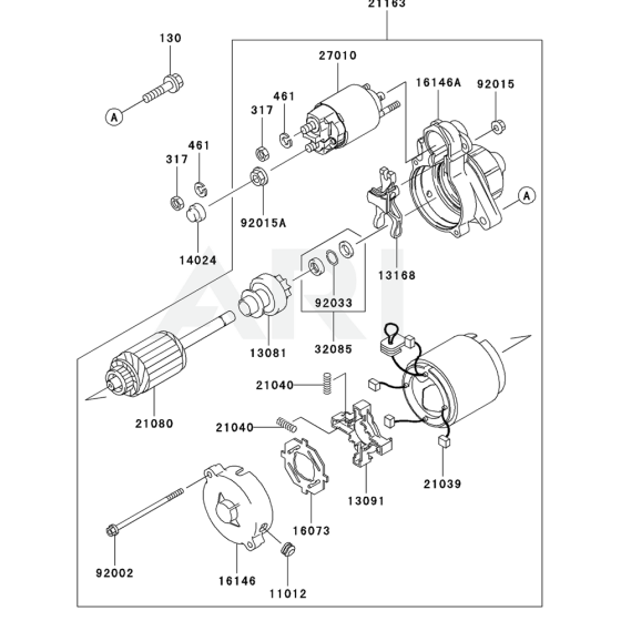 Starter for Kawasaki FD671D