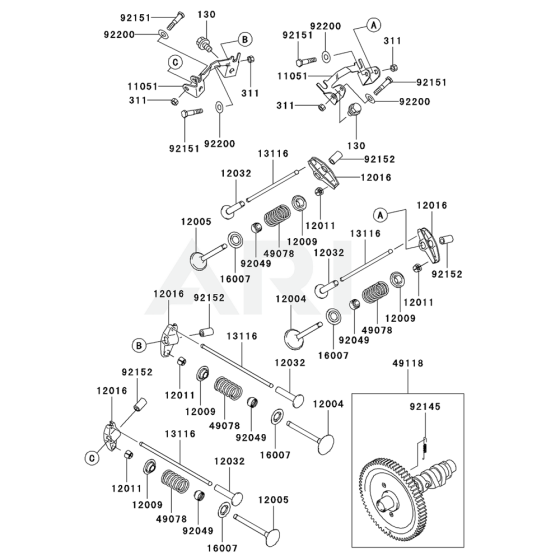 Valve/Camshaft for Kawasaki