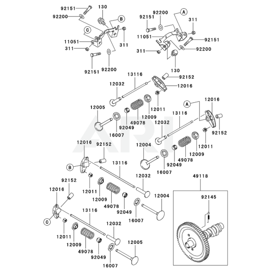 Valve/Camshaft for FD750D
