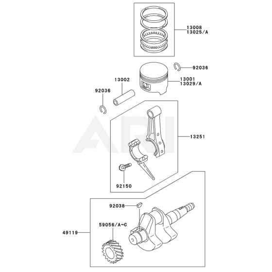 Piston & Crankshaft for FE120G