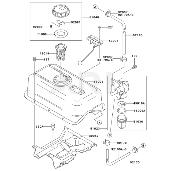 Fuel Tank & Valve for FE250D