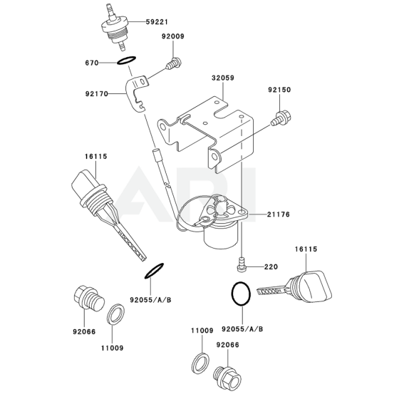 Kawasaki FE250D Lubrication