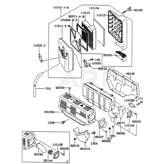 Air Filter/Muffler for FE290D