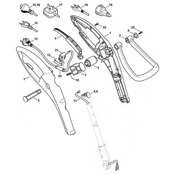 Stihl Handle Housing Assembly