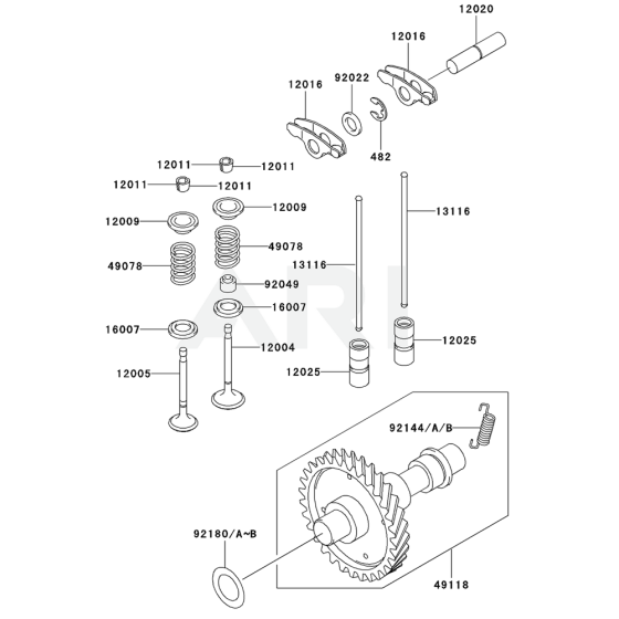 Valve/Camshaft for Kawasaki FE350D