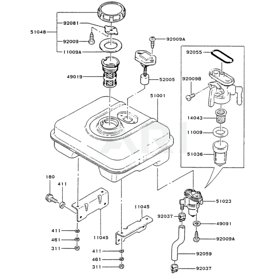 Fuel Tank & Valve for FG150R
