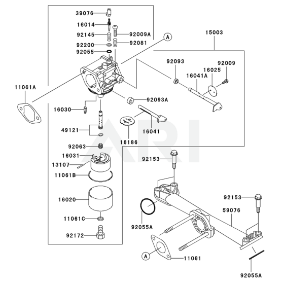 Carburettor for Kawasaki FH381V