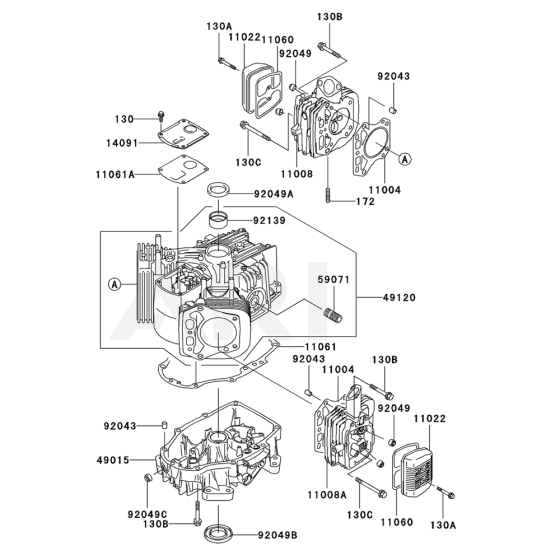 Cylinder & Crankcase for FH430V