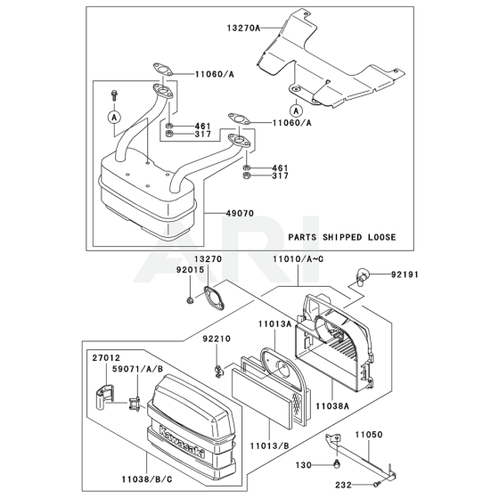 Air Filter/Muffler for FH500V