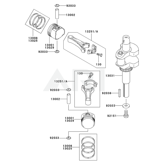 Piston & Crankshaft for FH531V
