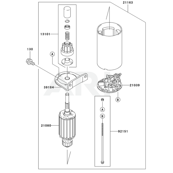 Starter for Kawasaki FH531V