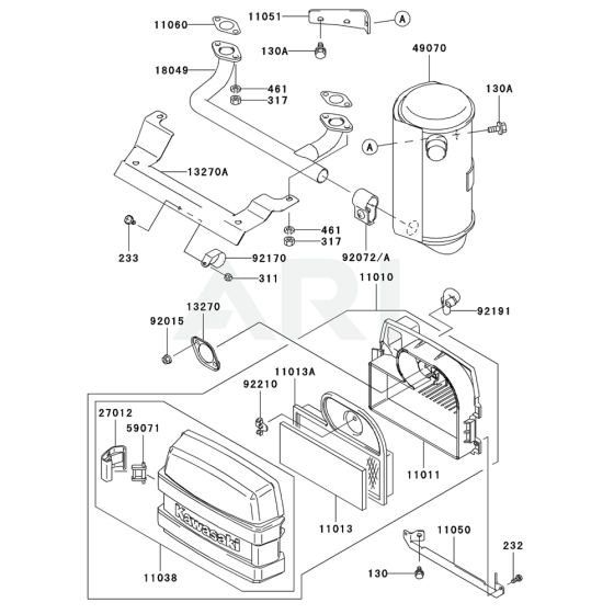 Air Filter & Muffler for FH531V