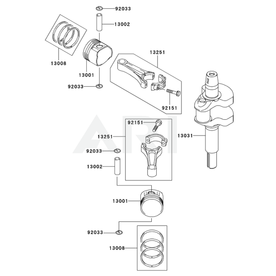 Piston/Crankshaft for FH580V