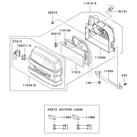 Air Filter & Muffler for FH580V